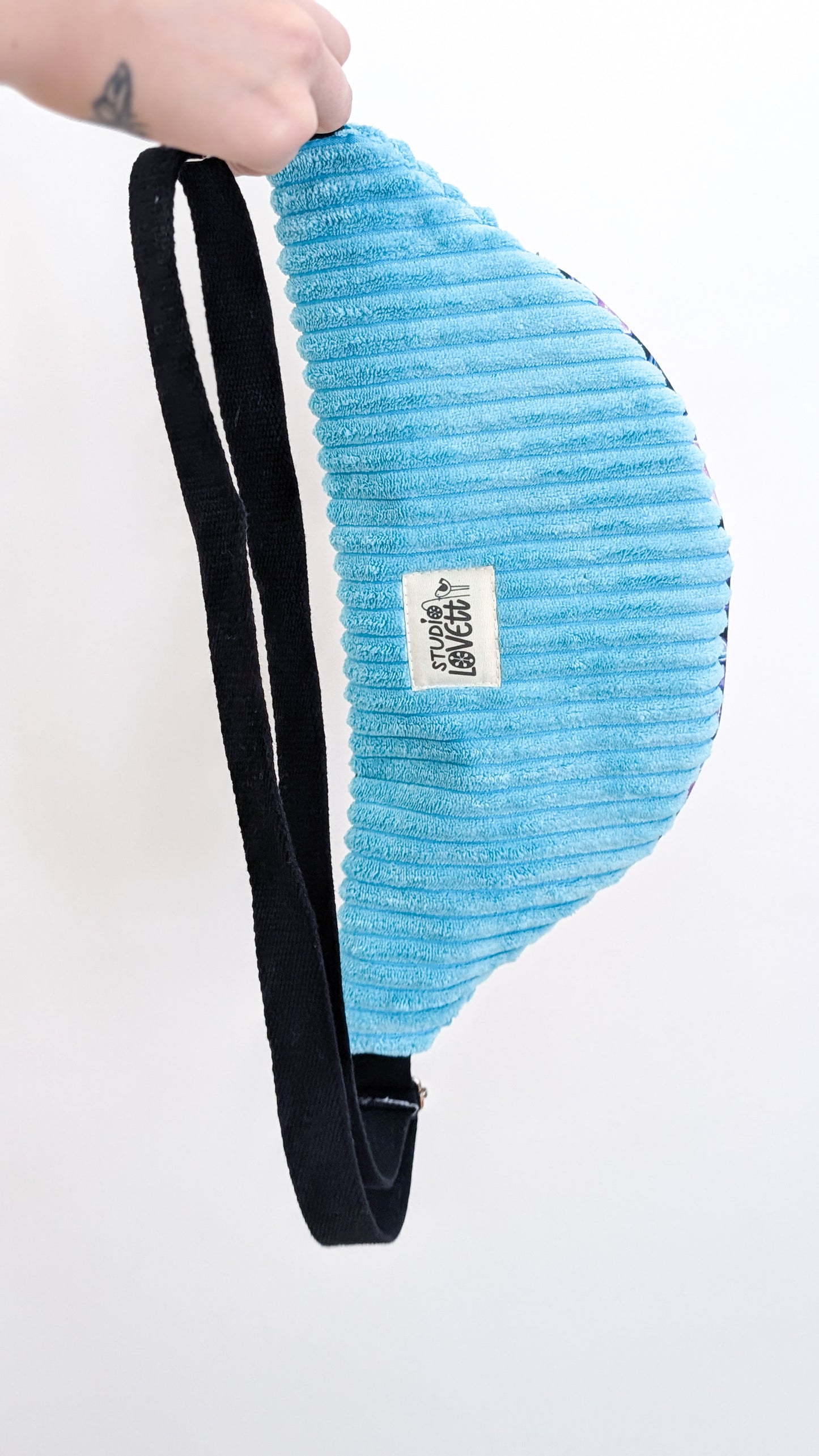 Hipbag Bauchtasche Crossbody Bag Schwarz Mint Lila Magic Mushrooms