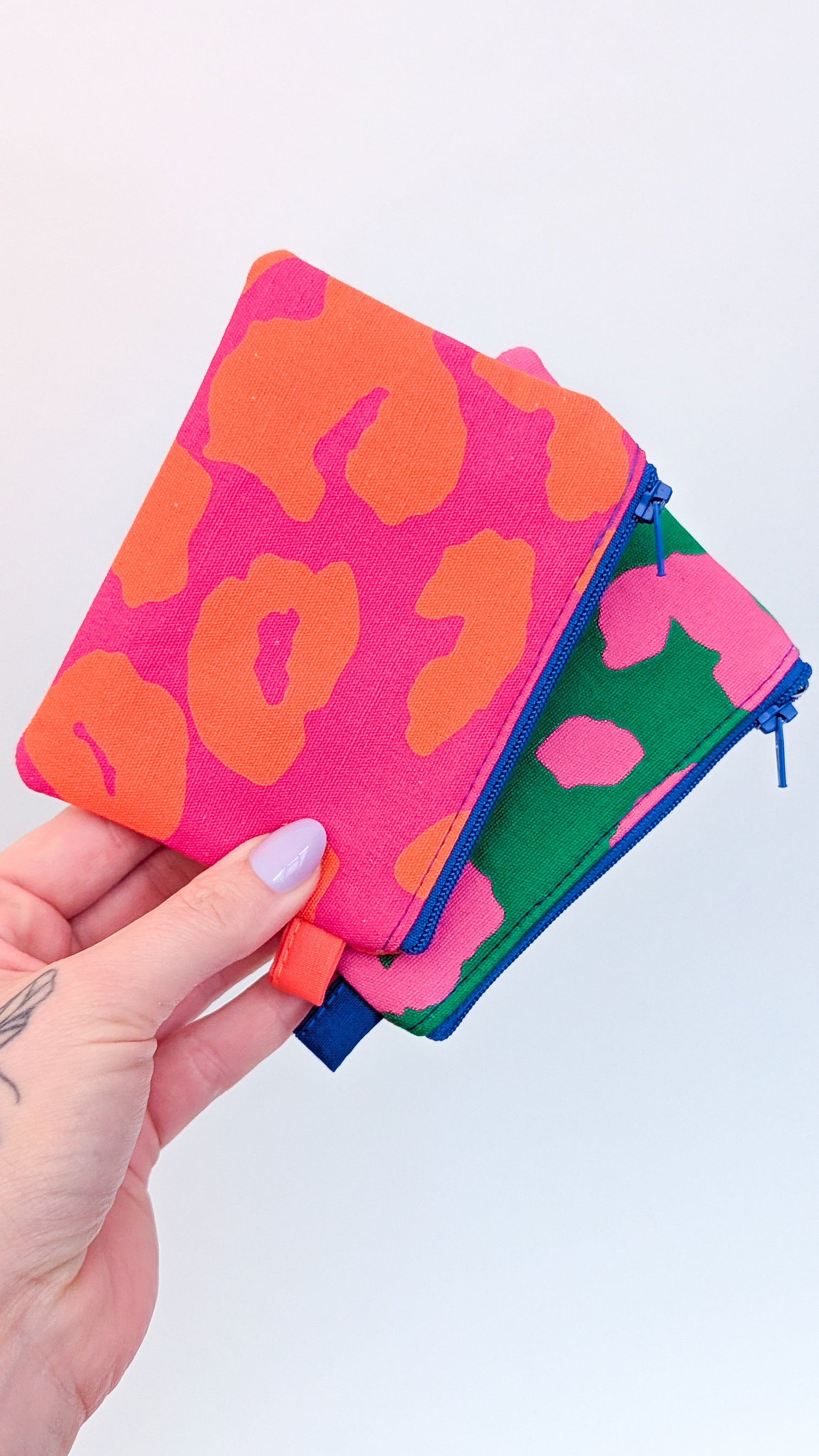 Bunte Colorblock Geldbörse Geldbeutel KNALLIGES LEO