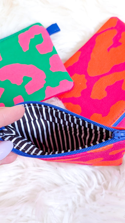 Bunte Colorblock Geldbörse Geldbeutel KNALLIGES LEO Innenfutter