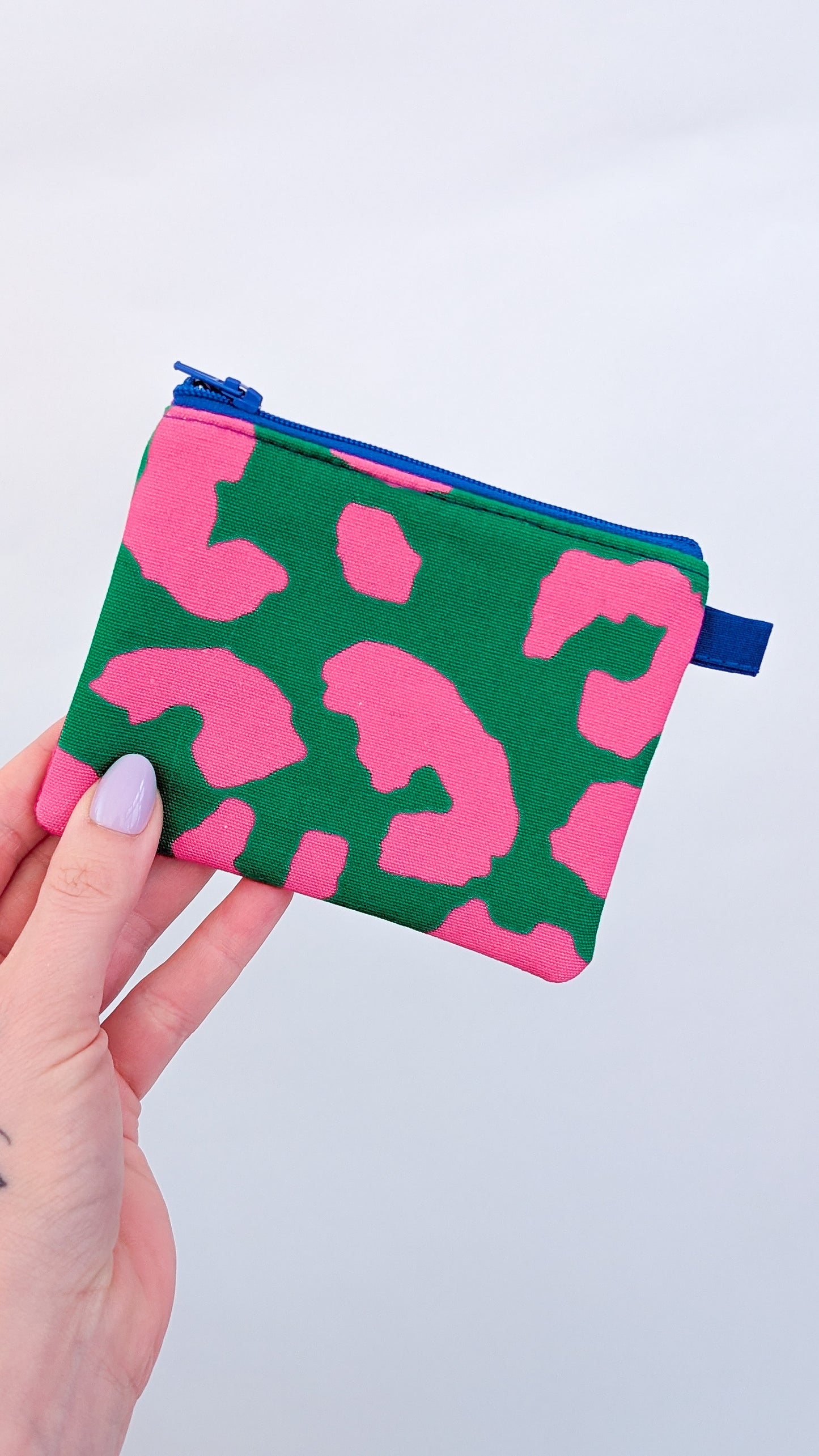 Bunte Colorblock Geldbörse Geldbeutel KNALLIGES LEO Grün/Pink