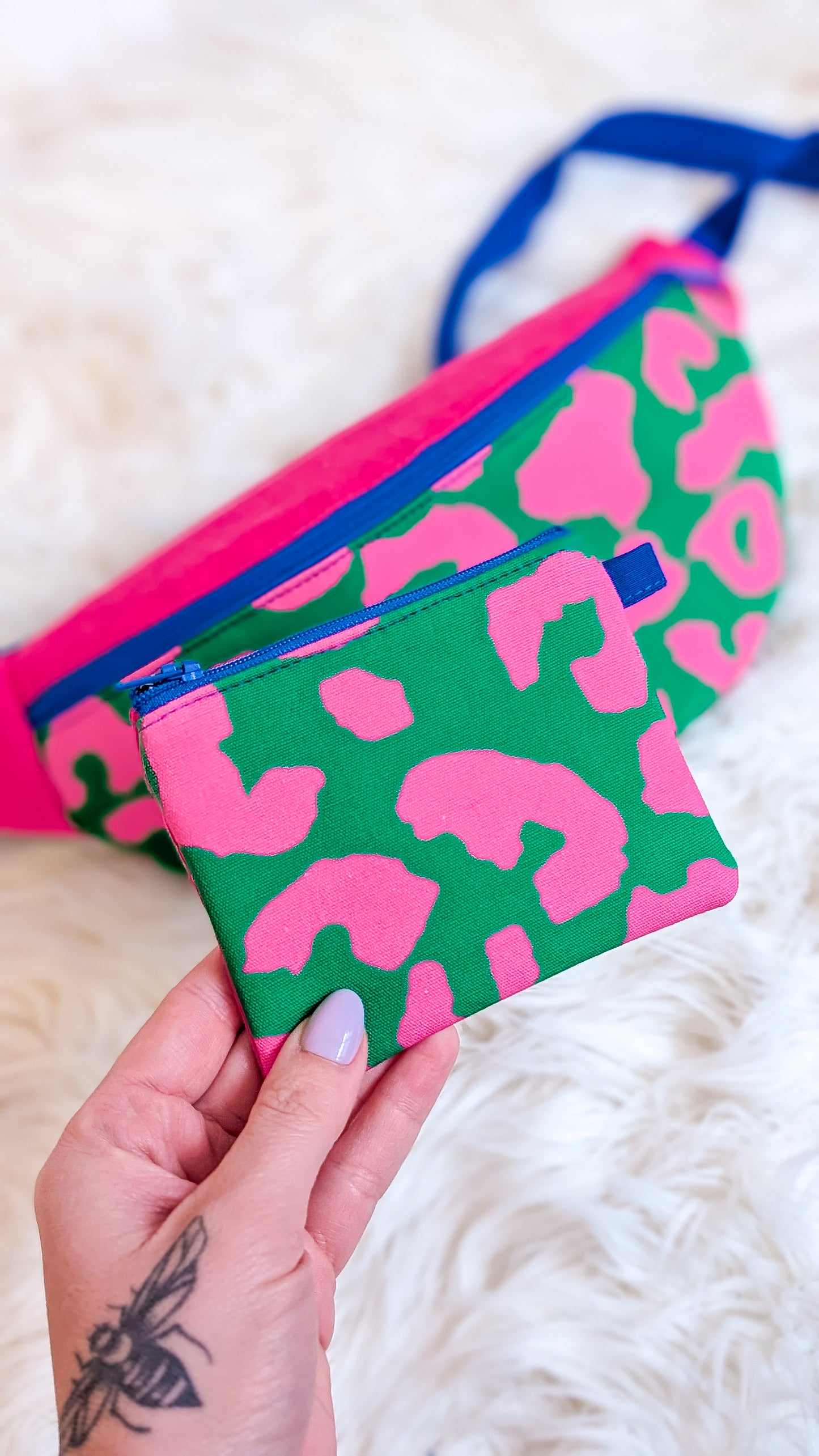 Bunte Colorblock Geldbörse Geldbeutel KNALLIGES LEO