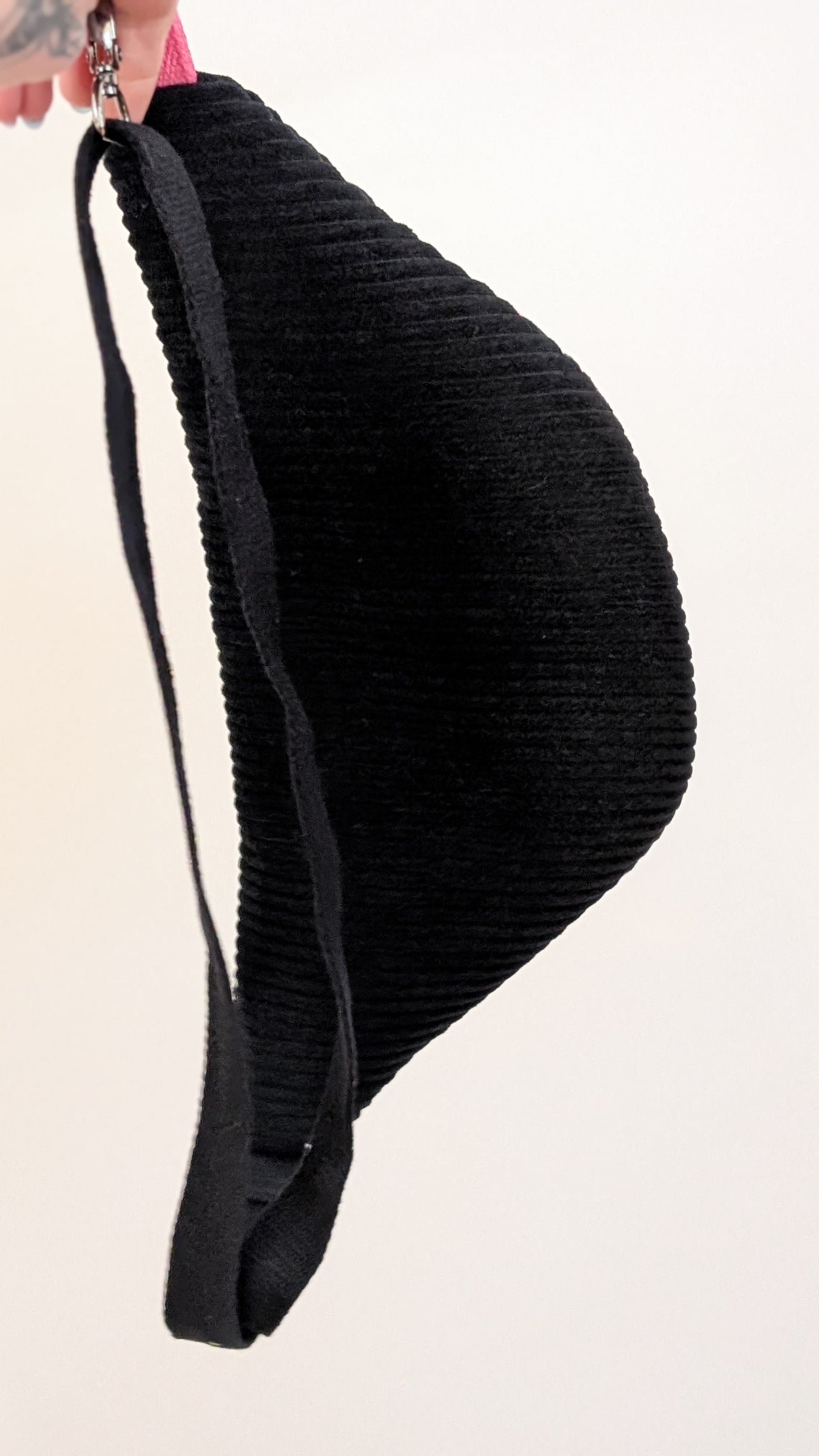 Zero Waste Bauchtasche Einzelstück Cord Gelb/Pink Leo