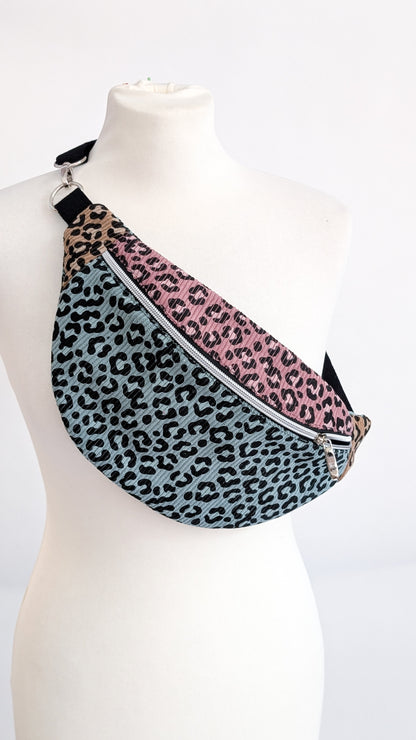 Cord Colourblock Cord Bauchtasche Hipbag Umhängetasche Pastell LEO