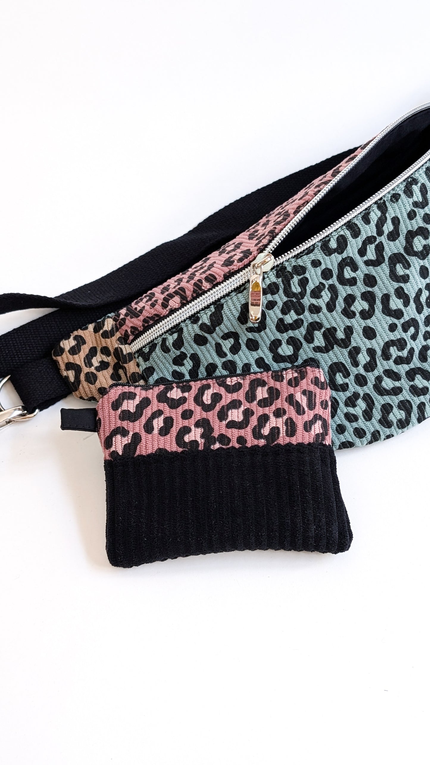 Cord Colourblock Cord Bauchtasche Hipbag Umhängetasche Pastell LEO