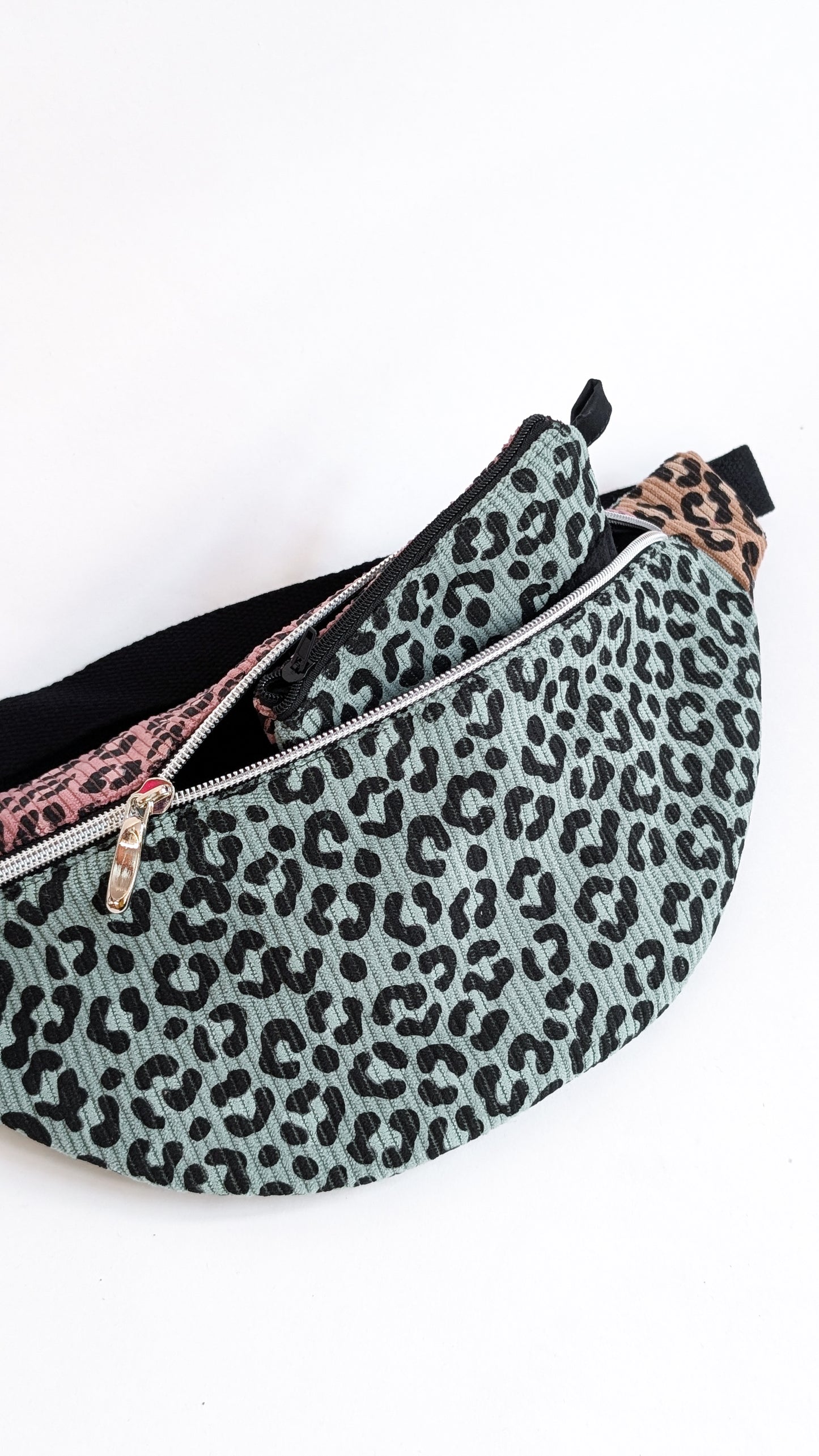 Cord Colourblock Cord Bauchtasche Hipbag Umhängetasche Pastell LEO
