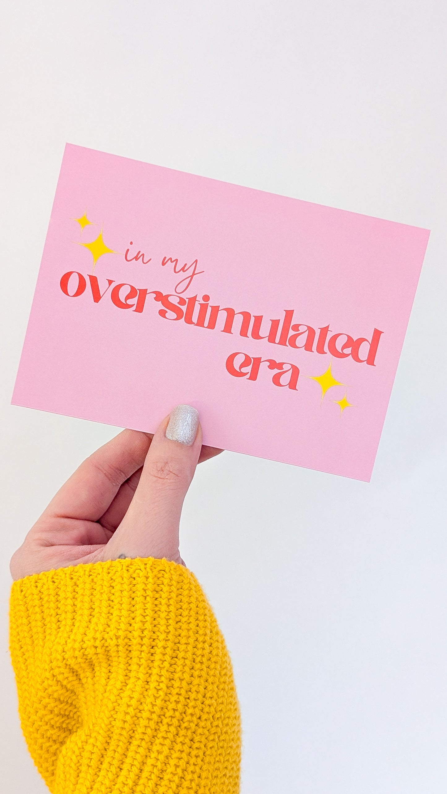 Postkarte "OVERSTIMULATED"