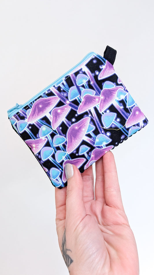 Bunte Colorblock Geldbörse Geldbeutel MAGIC MUSHROOMS