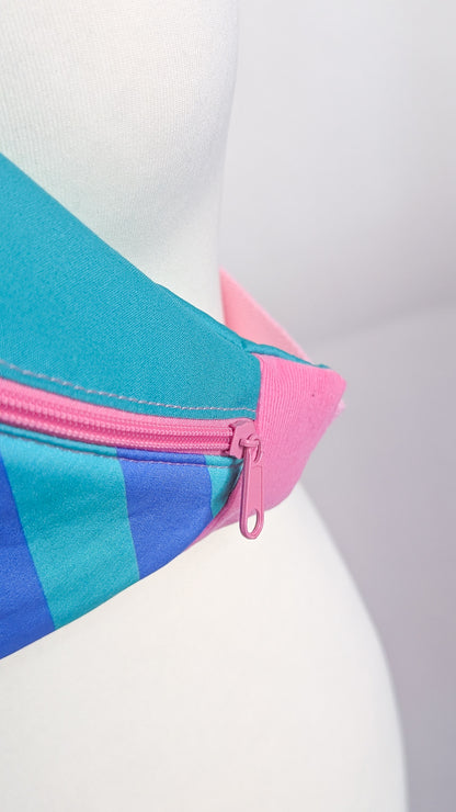 Bunte Bauchtasche Candy Bag Bubblegum Streifen Grün/Blau/Rosa