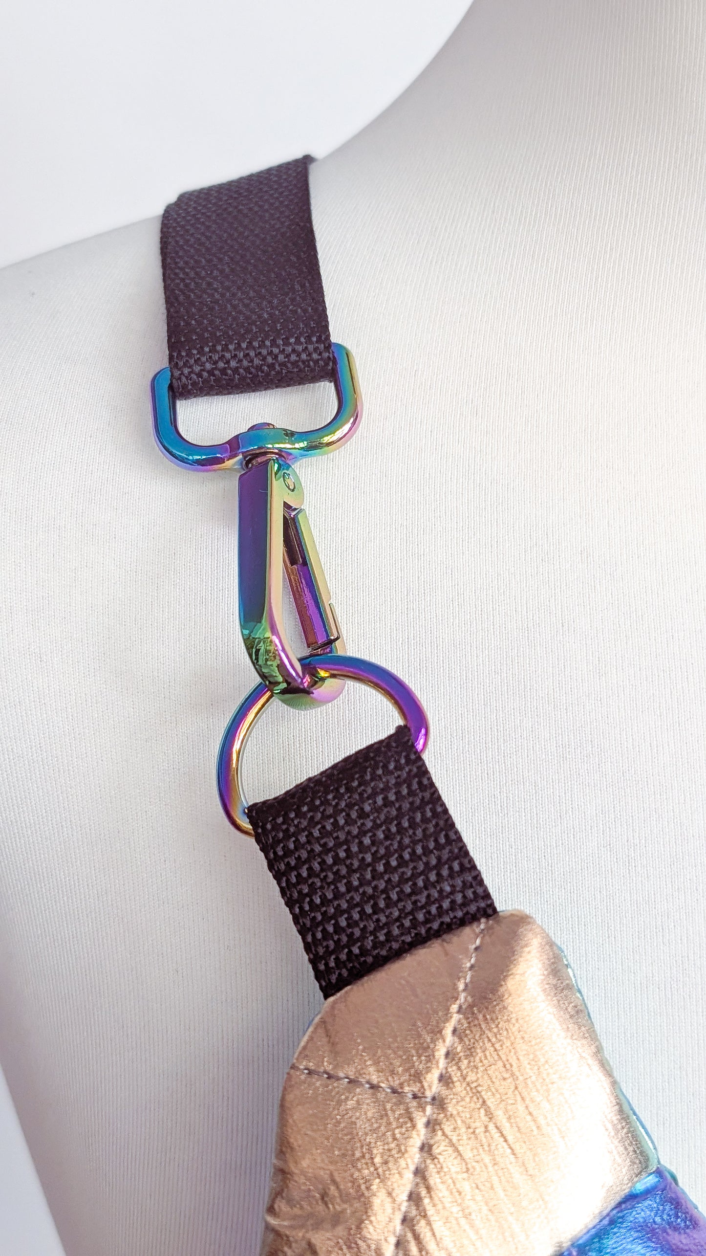 Holografische Rainbow 80s Bauchtasche Hipbag Stepper #3