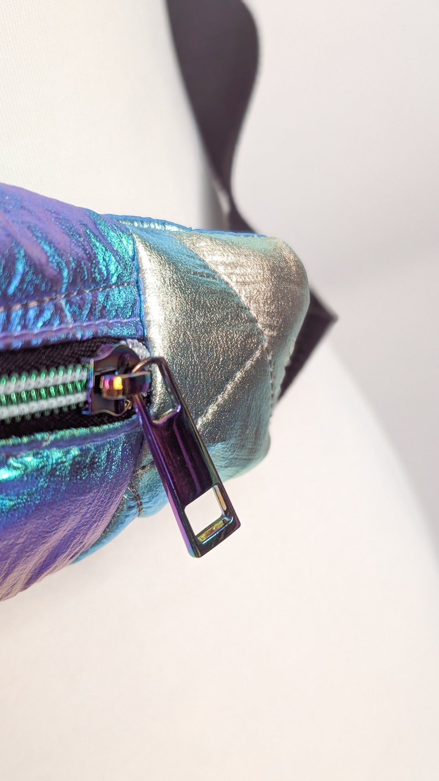 Holografische Rainbow 80s Bauchtasche Hipbag Stepper #3