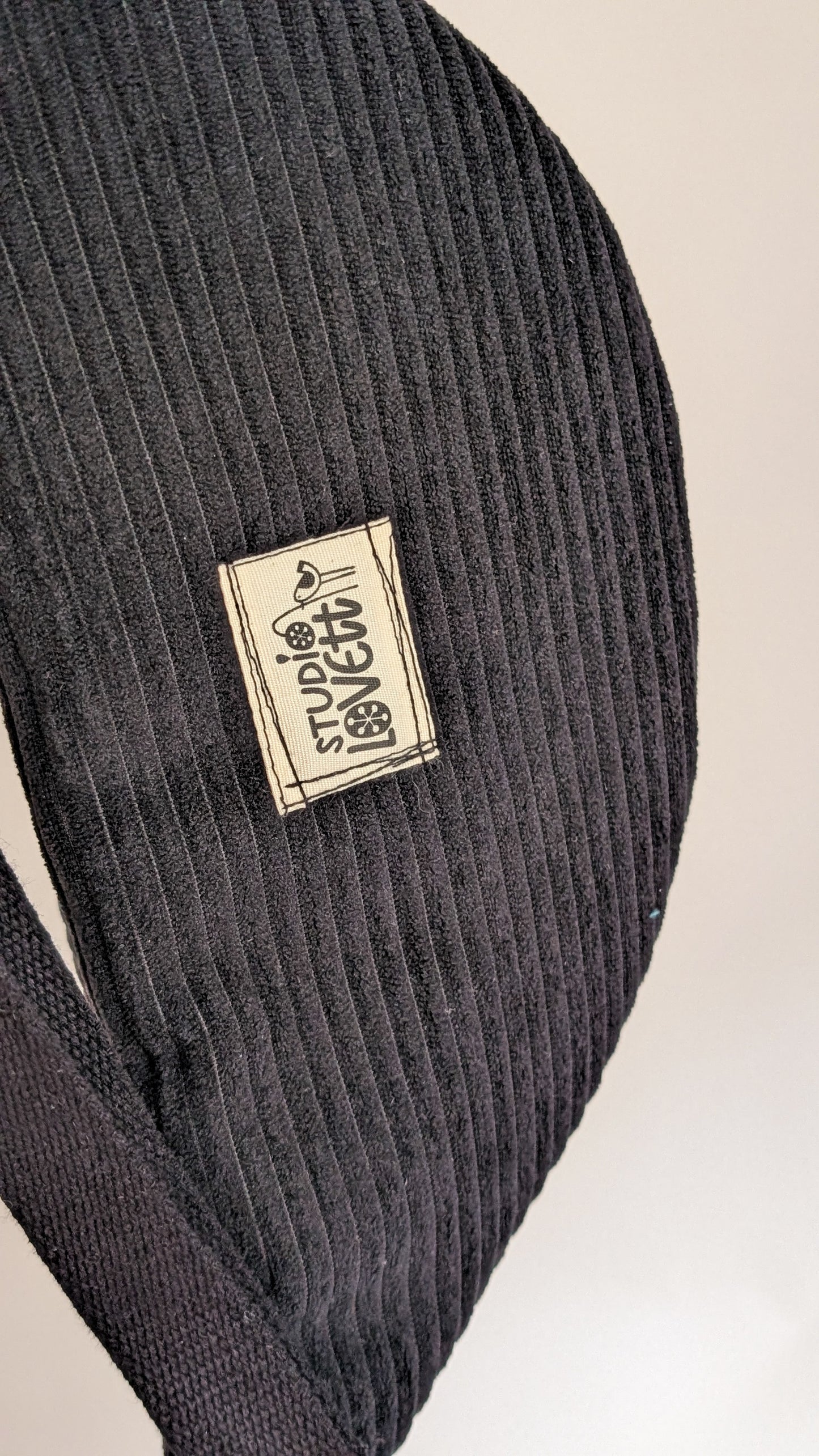 Zero Waste Cord Bauchtasche Colorblocking Schwarz/Petrol EINZELSTÜCK