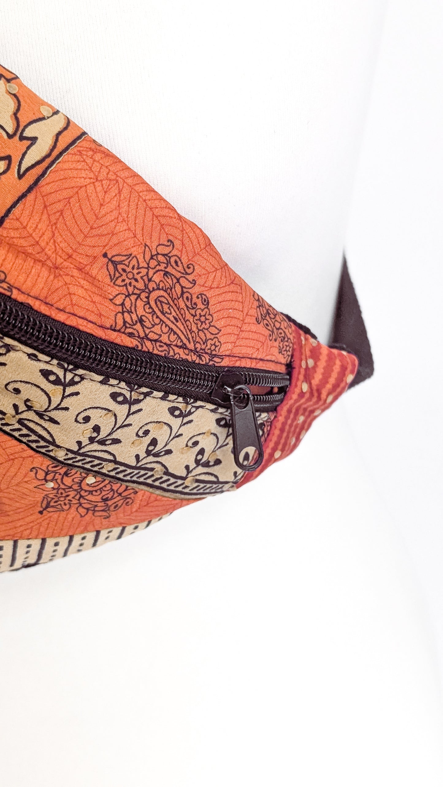 Upcycling Sari Bag Bauchtasche + Geldbörse Hippie Hipbag Boho Festivaltasche Set