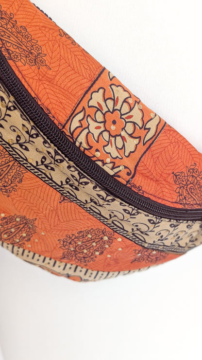 Upcycling Sari Bag Bauchtasche + Geldbörse Hippie Hipbag Boho Festivaltasche Set