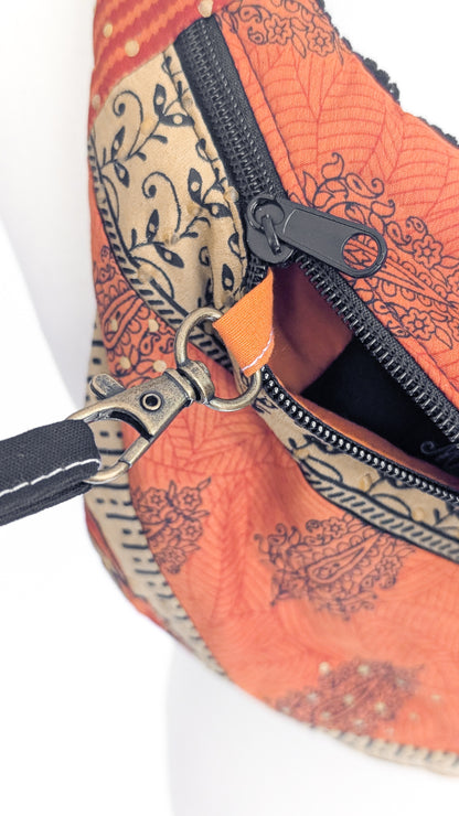 Upcycling Sari Bag Bauchtasche + Geldbörse Hippie Hipbag Boho Festivaltasche Set