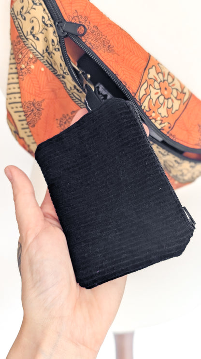 Upcycling Sari Bag Bauchtasche + Geldbörse Hippie Hipbag Boho Festivaltasche Set