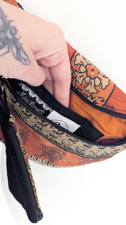 Upcycling Sari Bag Bauchtasche + Geldbörse Hippie Hipbag Boho Festivaltasche Set