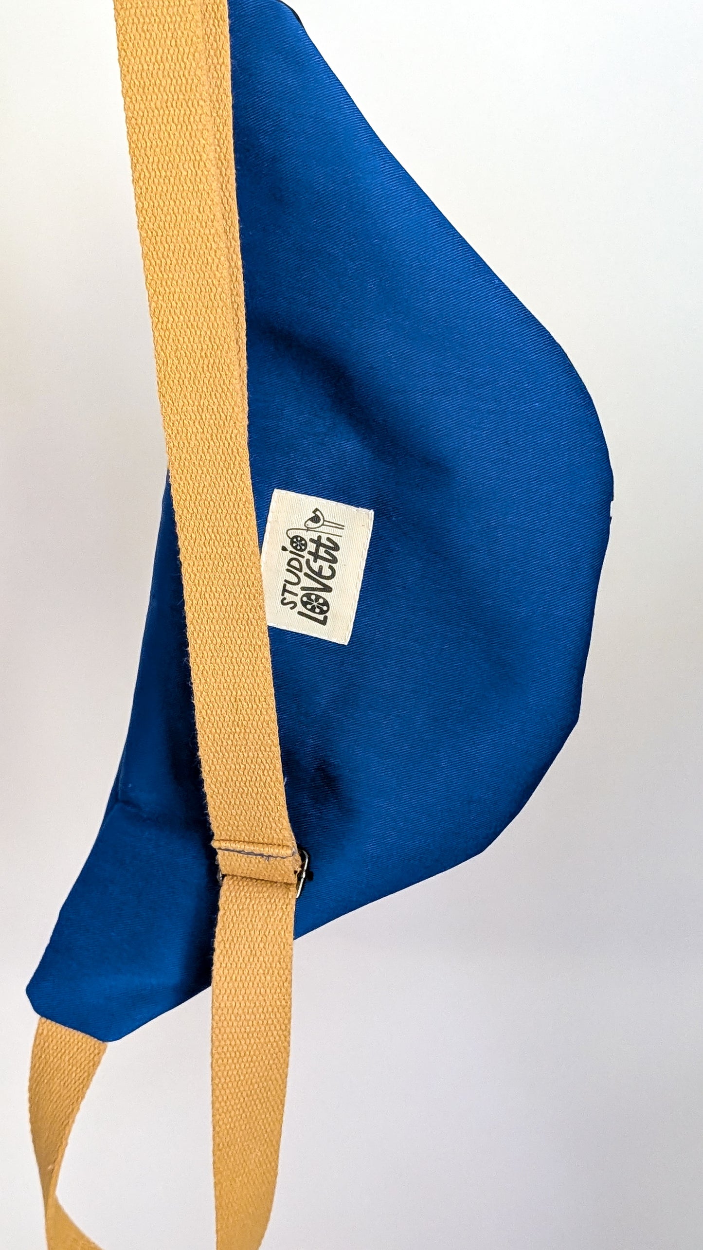 Zero Waste Bauchtasche Colorblocking Mustermix Dots Blau Rosa EINZELSTÜCK