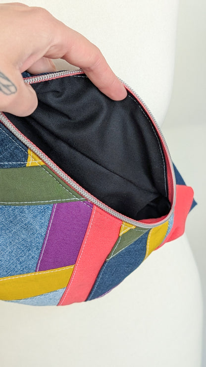 Zero Waste Bauchtasche Colorblocking Jeans EINZELSTÜCK