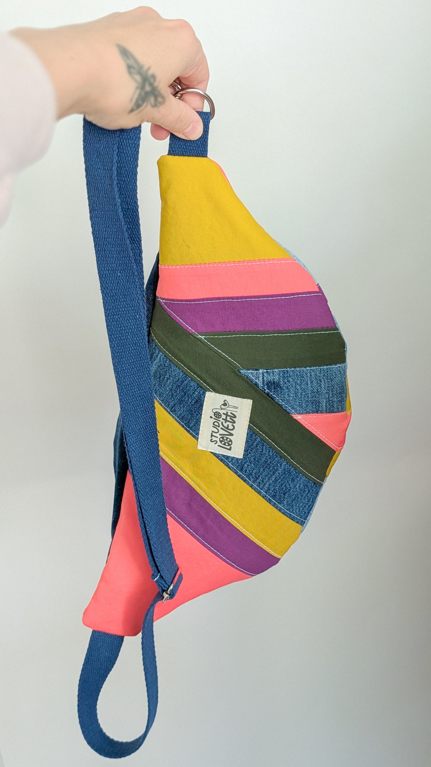 Zero Waste Bauchtasche Colorblocking Jeans EINZELSTÜCK