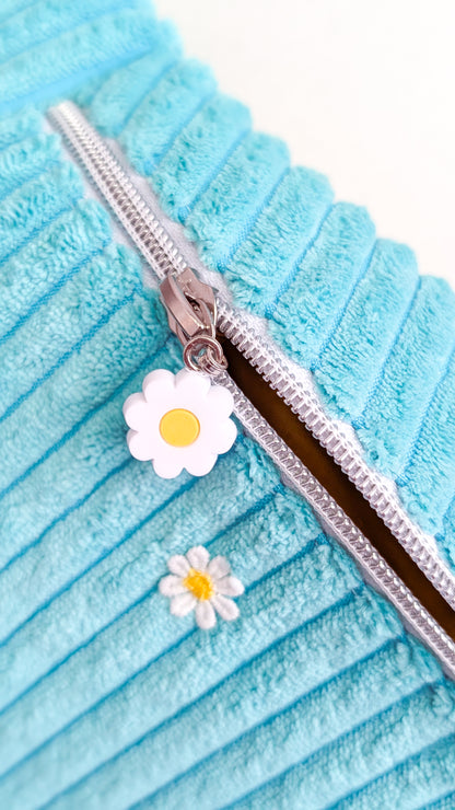 Bunte Cord Hipbag Bauchtasche Gänseblümchen Daisies TÜRKIS