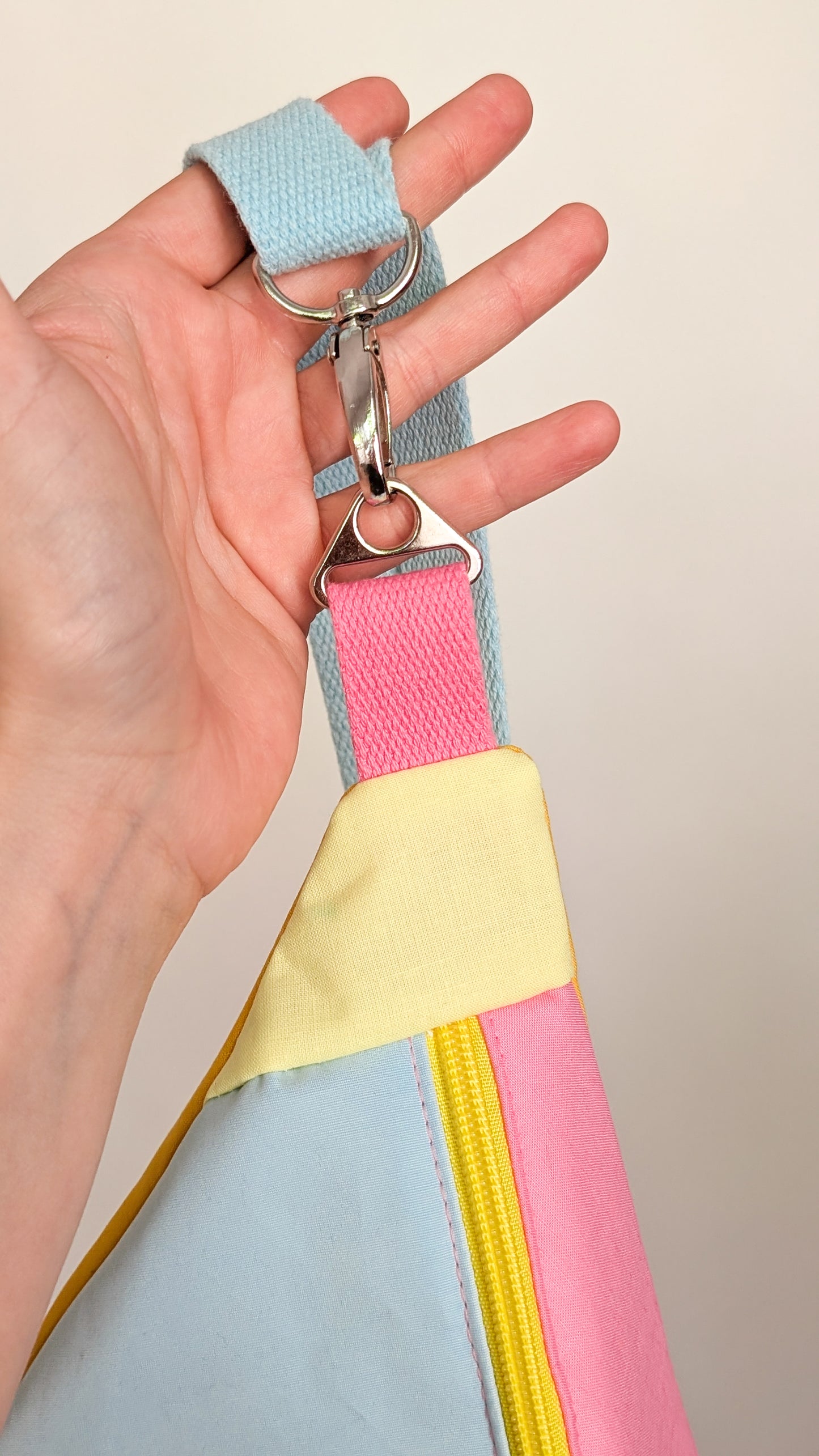 Bunte Pastell Zero Waste Daisy Bauchtasche Cross Body Einzelstück