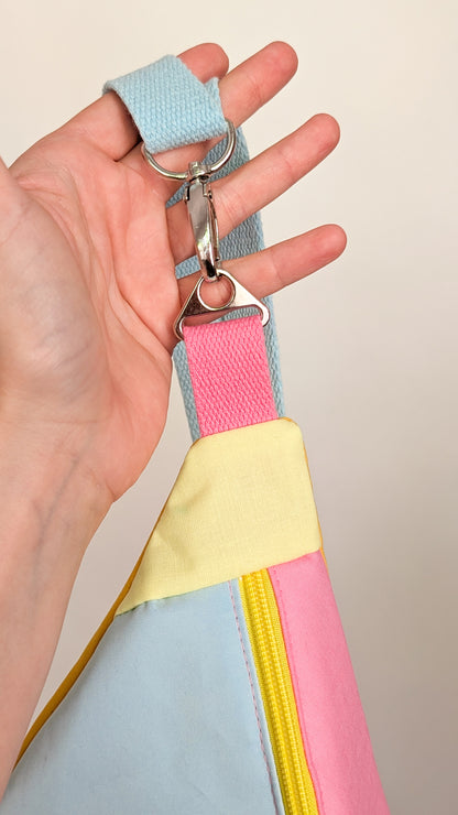 Bunte Pastell Zero Waste Daisy Bauchtasche Cross Body Einzelstück