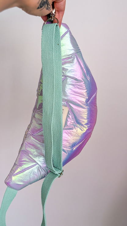 Holografische Pastell Mermaid 80s Bauchtasche Hipbag Stepper
