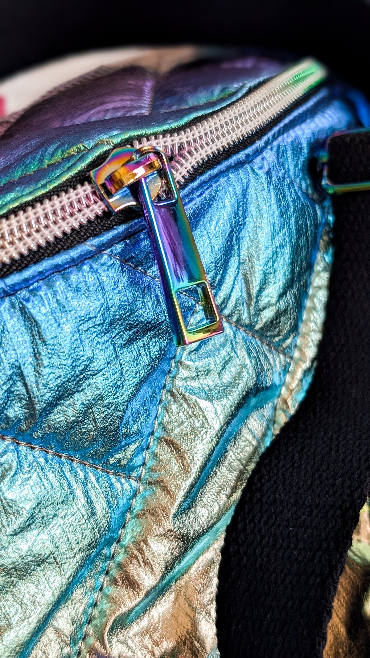 Holografische Rainbow 80s Bauchtasche Hipbag Stepper #3