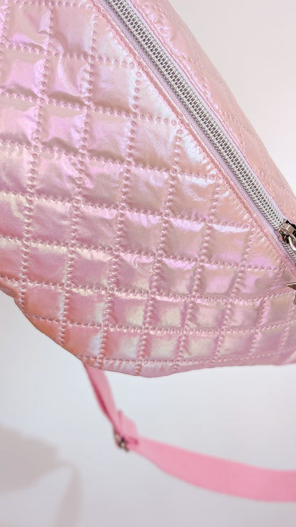 Holografische Galaxy Pastell 80s Bauchtasche Hipbag Stepper Rosa