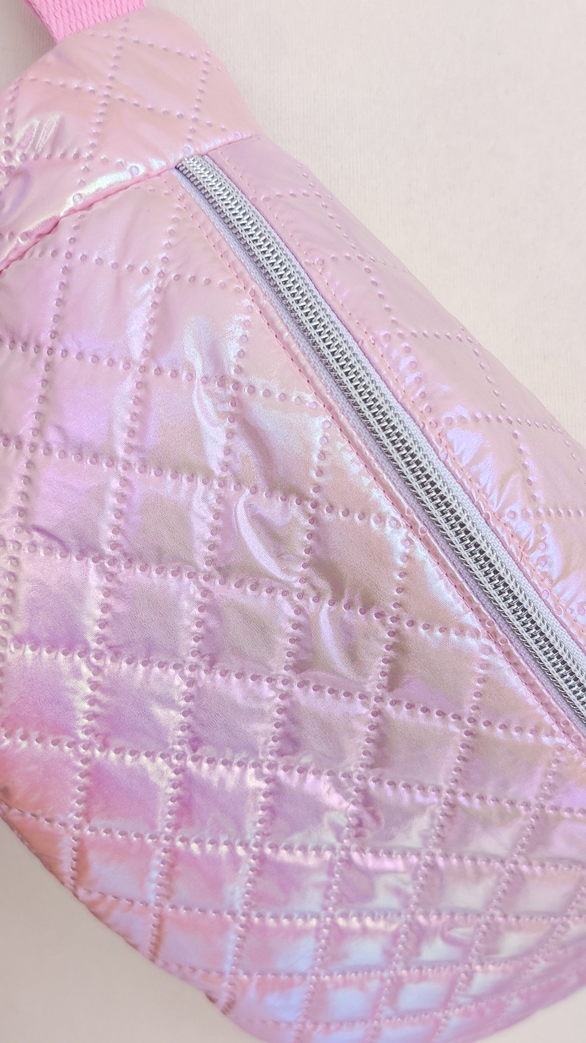 Holografische Galaxy Pastell 80s Bauchtasche Hipbag Stepper Rosa