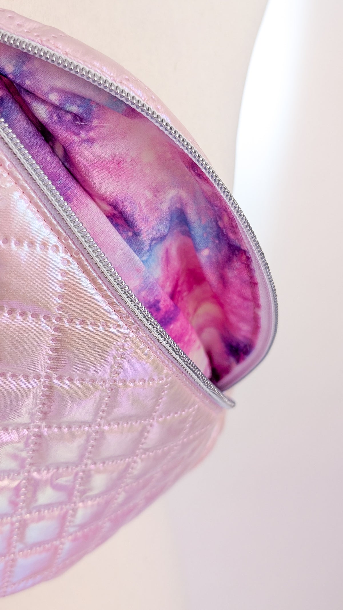 Holografische Galaxy Pastell 80s Bauchtasche Hipbag Stepper Rosa