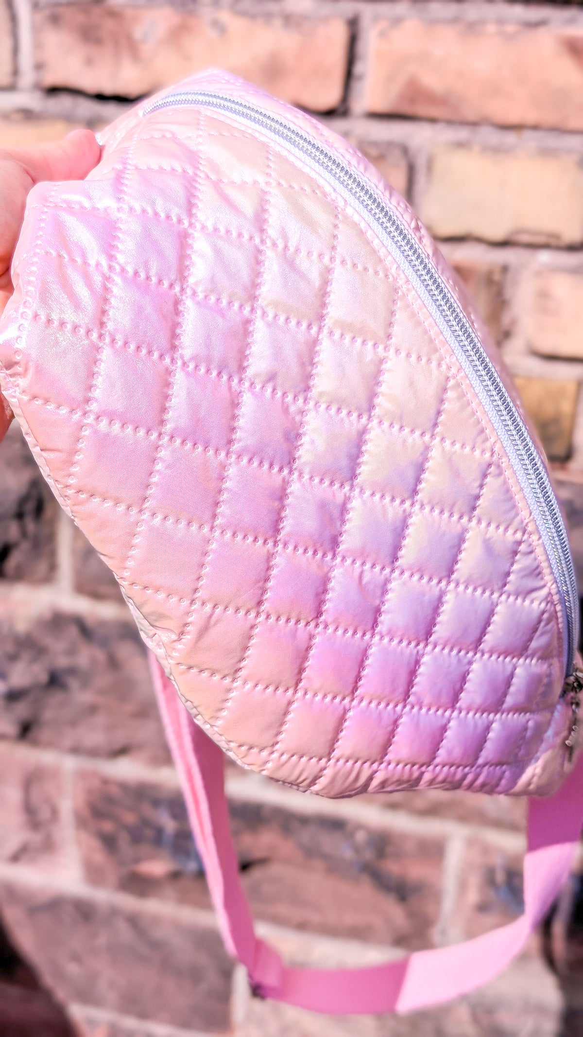 Holografische Galaxy Pastell 80s Bauchtasche Hipbag Stepper Rosa