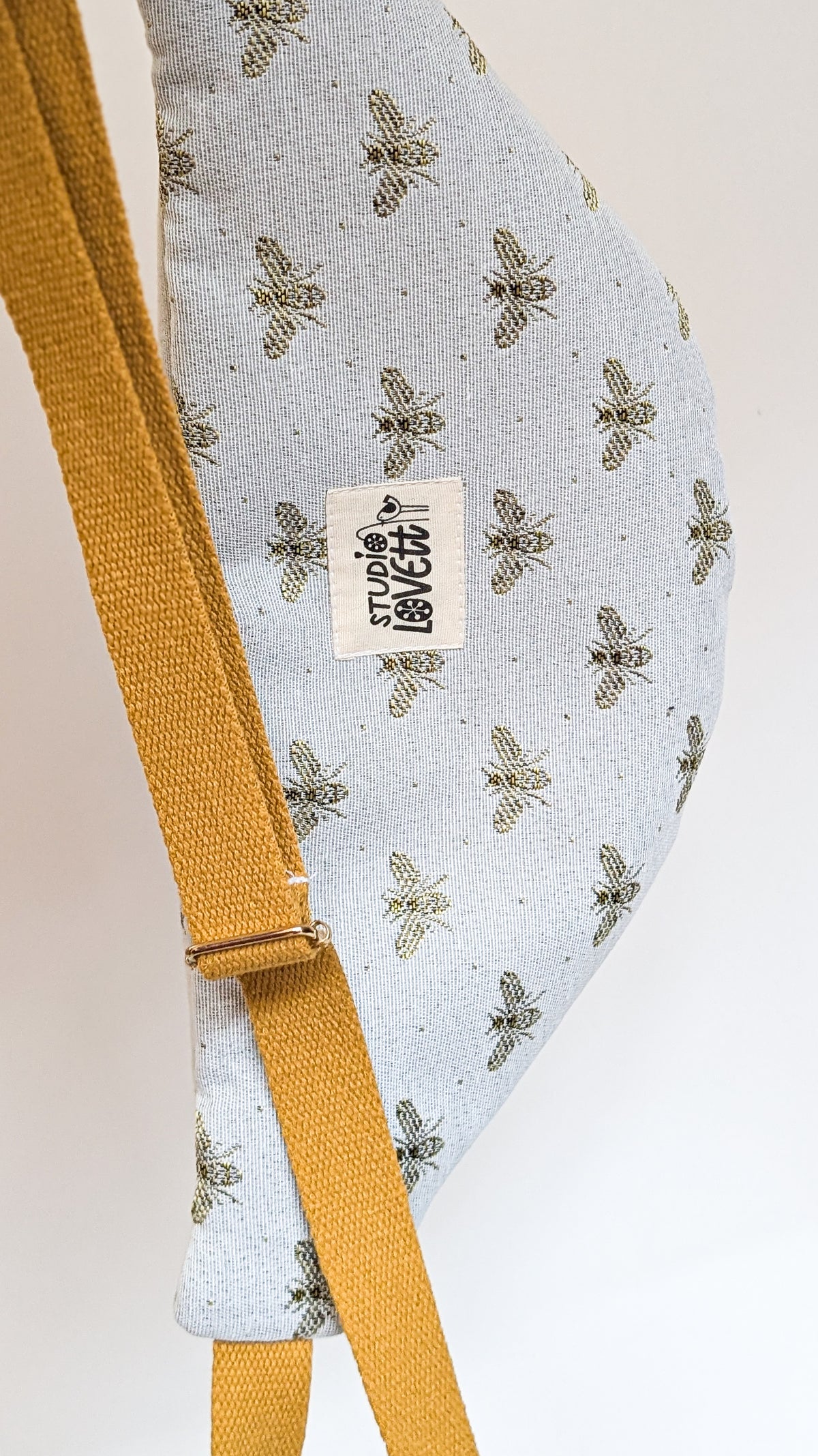 Edle Hipbag Bauchtasche Weiß/Gold Bienen