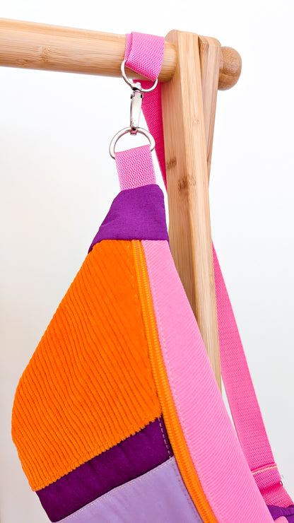Zero Waste 80s Patchwork Hipbag Bauchtasche Cross Body Bag