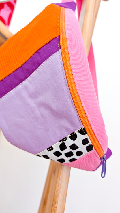 Zero Waste 80s Patchwork Hipbag Bauchtasche Cross Body Bag