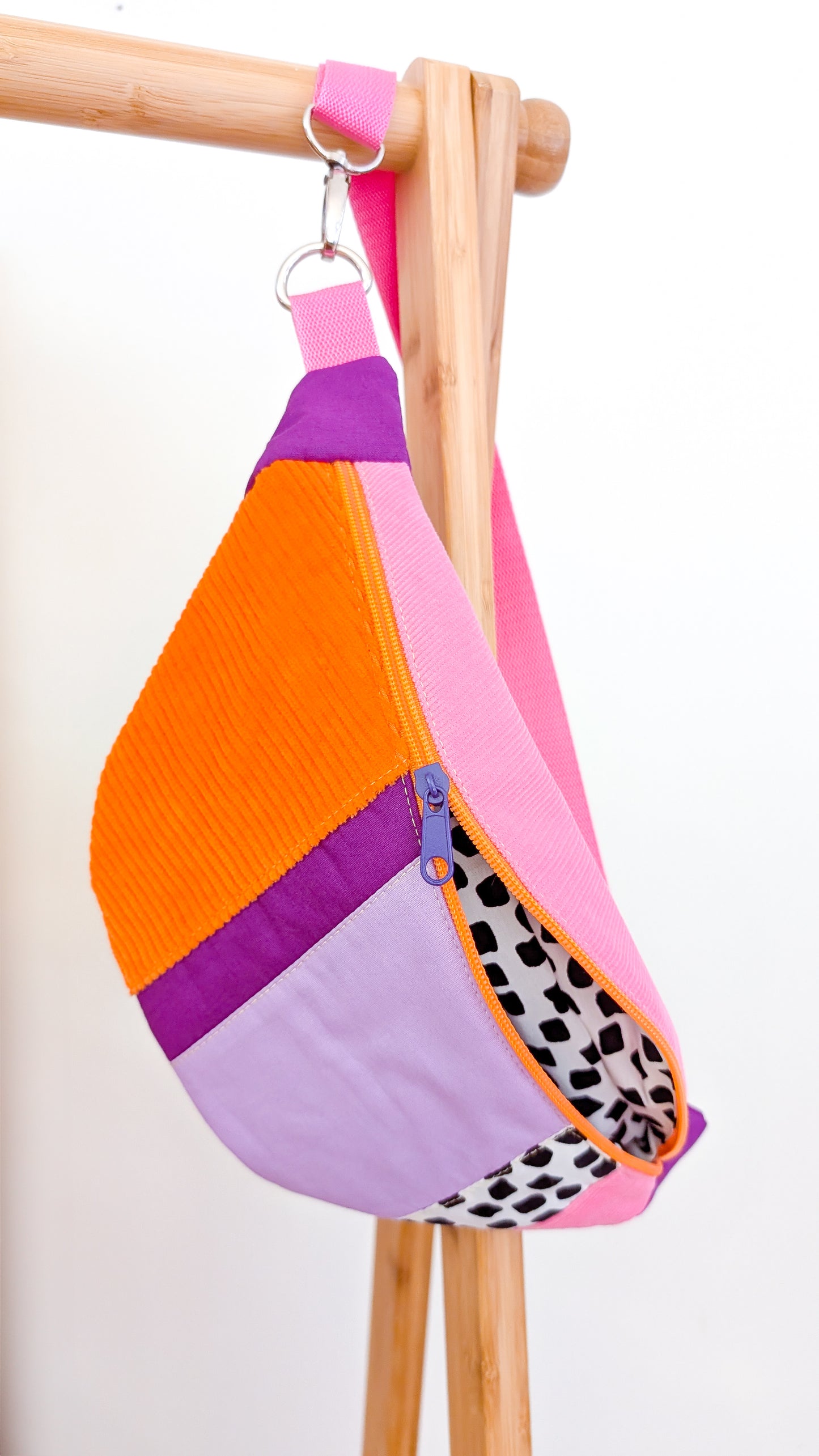 Zero Waste 80s Patchwork Hipbag Bauchtasche Cross Body Bag