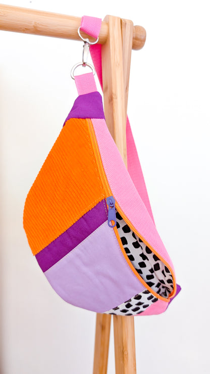 Zero Waste 80s Patchwork Hipbag Bauchtasche Cross Body Bag