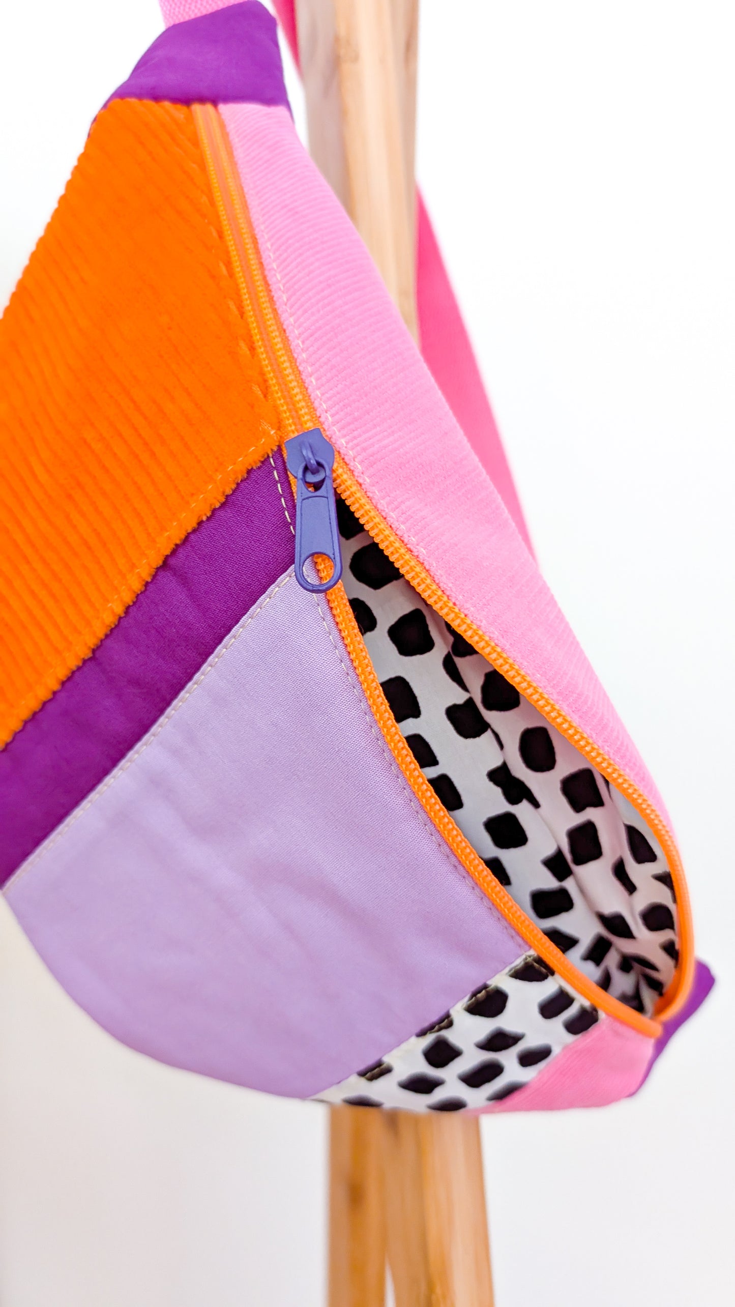Zero Waste 80s Patchwork Hipbag Bauchtasche Cross Body Bag