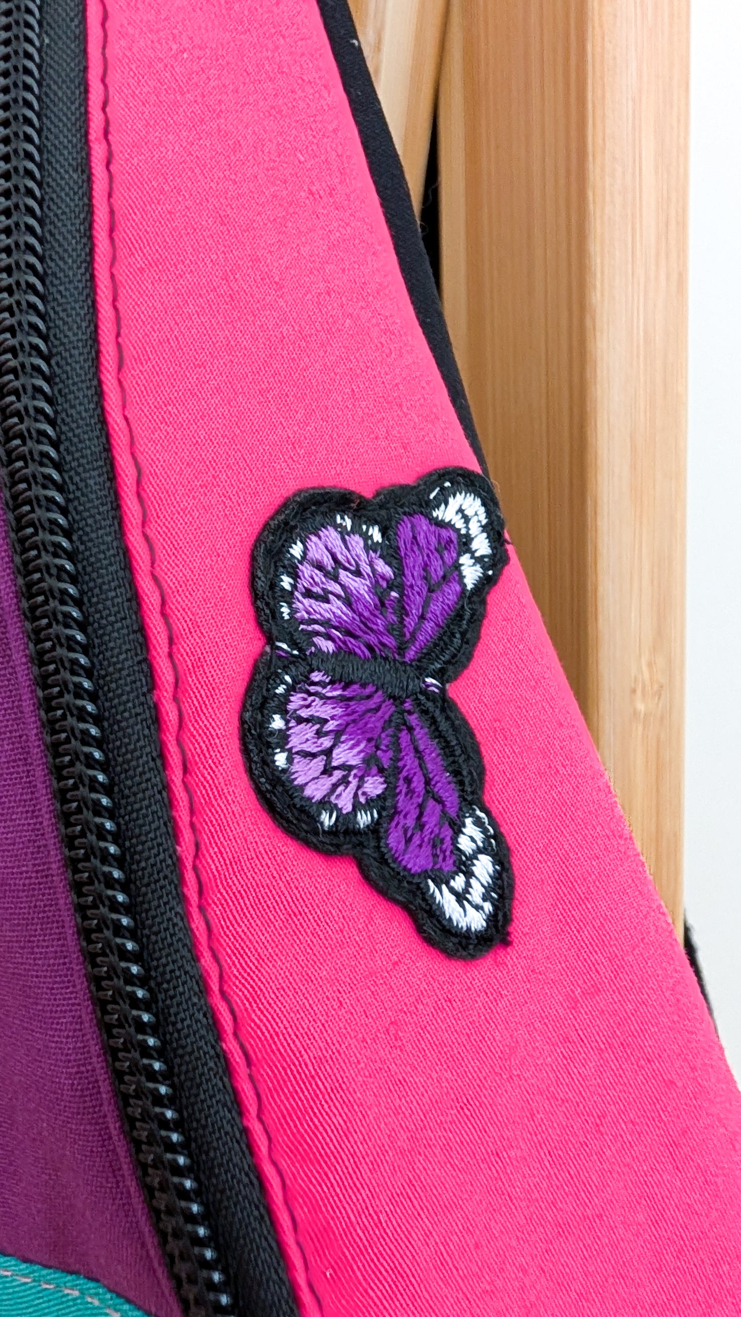 Bunte 80s Colorblocking Hipbag Bauchtasche Butterfly Bag #2