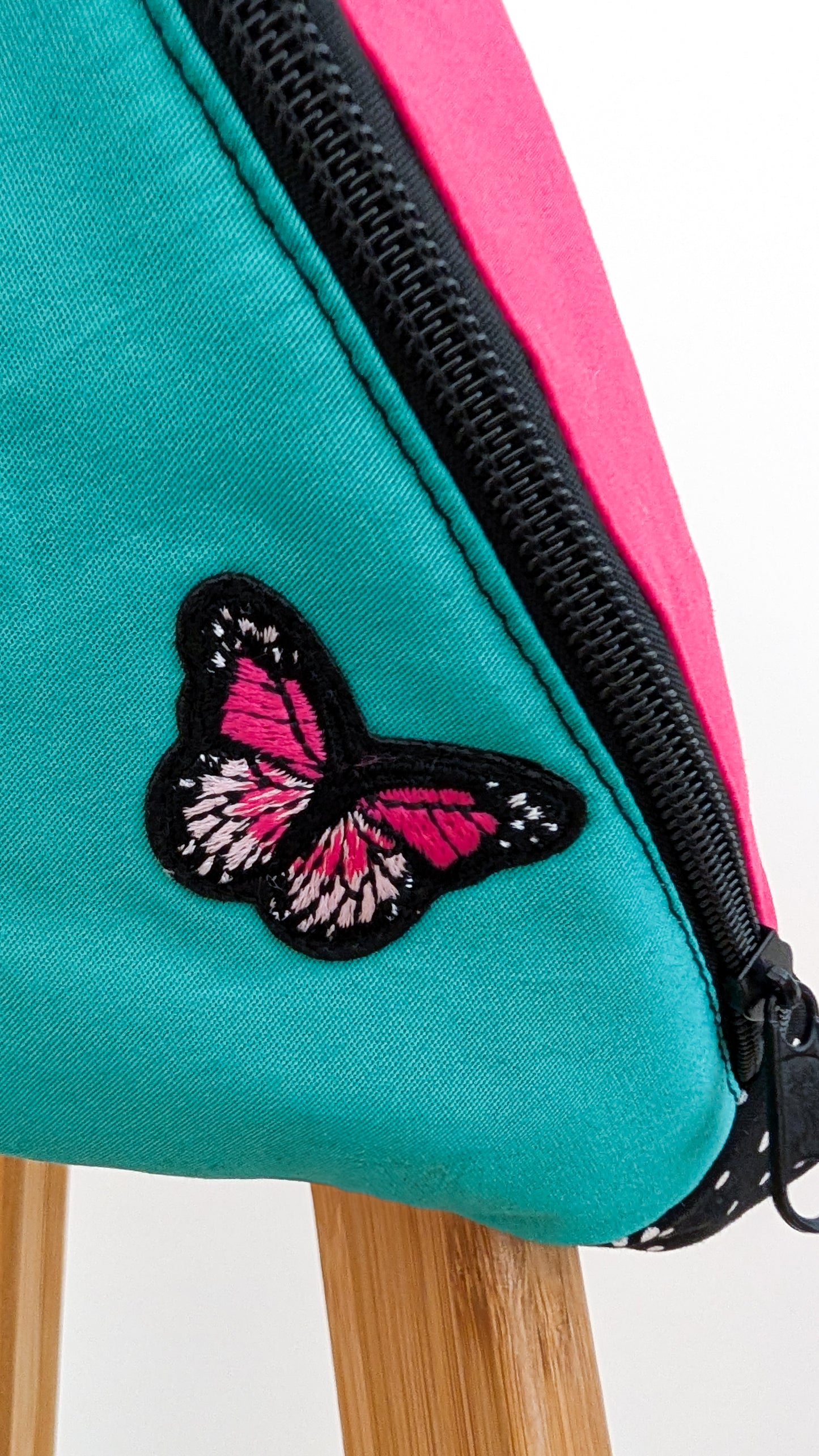 Bunte 80s Colorblocking Hipbag Bauchtasche Butterfly Bag #2