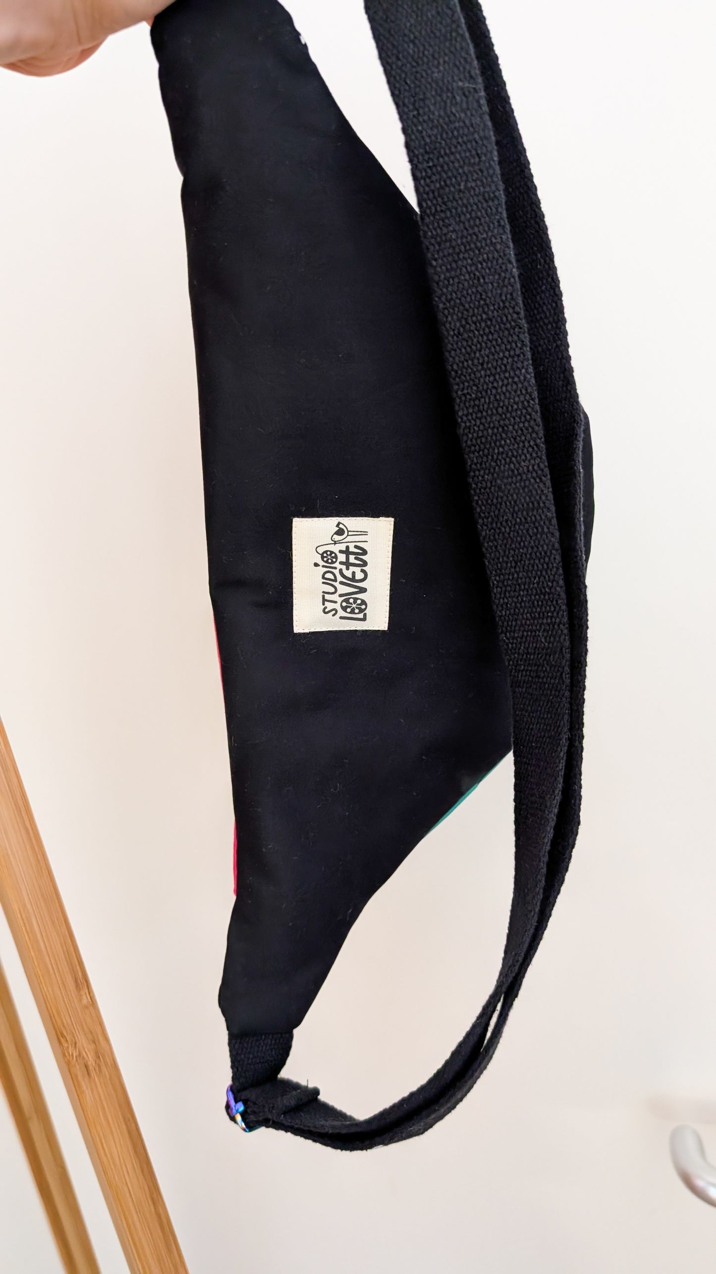 Bunte 80s Colorblocking Hipbag Bauchtasche Butterfly Bag #2