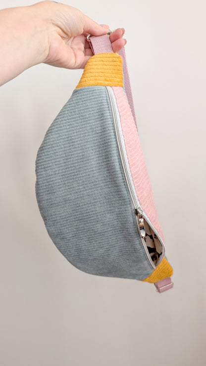 Pastell Cord Bauchtasche Hipbag Bodybag Umhängetasche Puffins