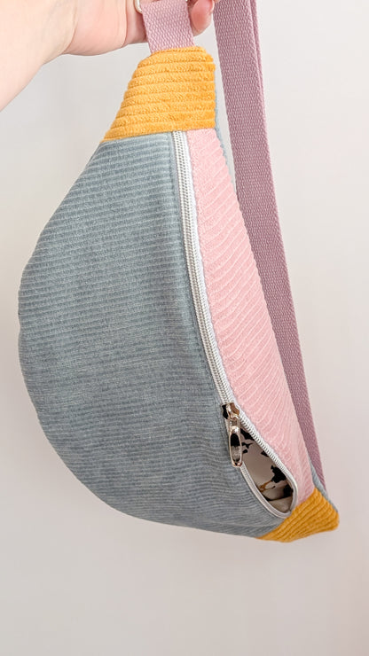 Pastell Cord Bauchtasche Hipbag Bodybag Umhängetasche Puffins