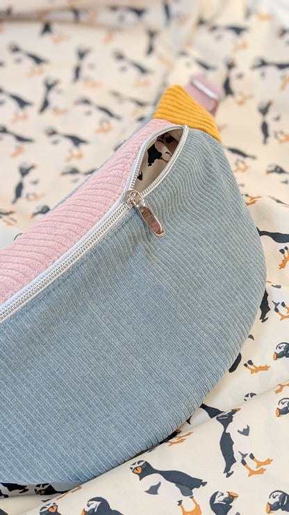 Pastell Cord Bauchtasche Hipbag Bodybag Umhängetasche Puffins