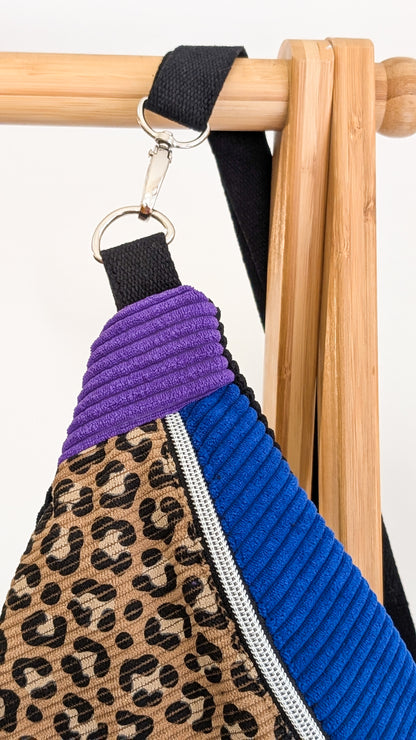 Cord Colourblock Cord Bauchtasche Hipbag Umhängetasche LEO #1