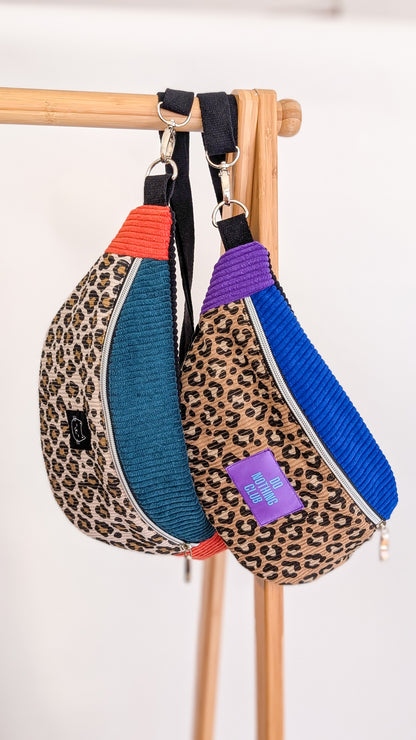 Cord Colourblock Cord Bauchtasche Hipbag Umhängetasche LEO #2