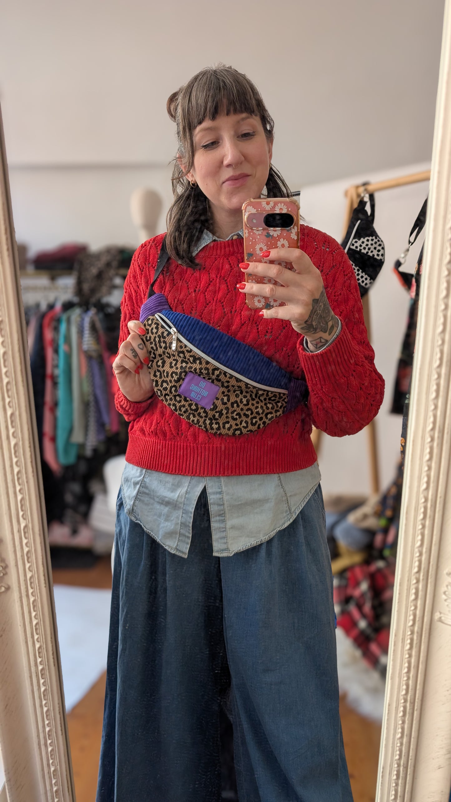 Cord Colourblock Cord Bauchtasche Hipbag Umhängetasche LEO #2