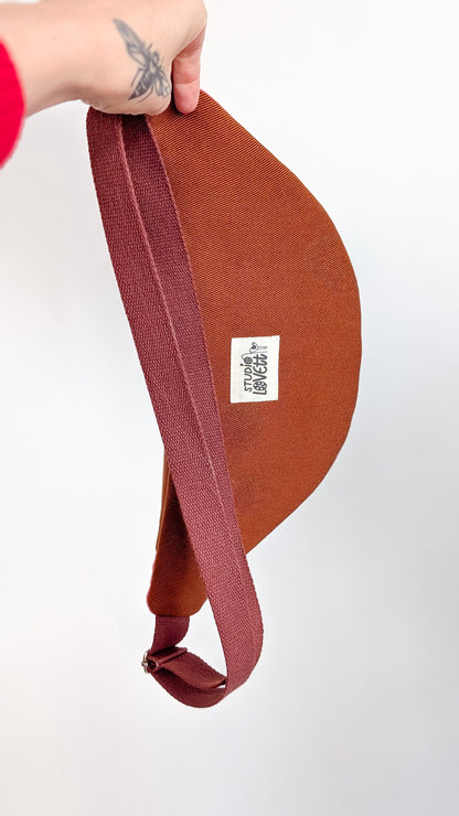 Streifen Hipbag Bauchtasche Patchwork Bag Pink/Braun DACKEL