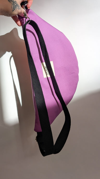 80s Patch Hipbag Bauchtasche Colorblock Cross Body Bag Vibrant Coral & Lavender