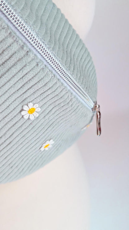 Pastell Cord Hipbag Bauchtasche Daisies - Mint oder Rosa
